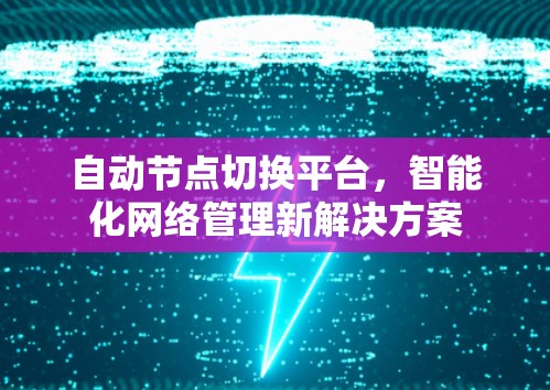 自动节点切换平台,智能化网络管理新解决方案 自动节点切换平台,智能化网络管理新解决方案